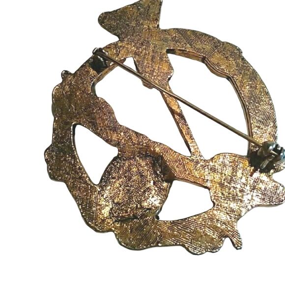 Vintage Brooche Jellybean Huge  Gemstone Brooche Pin for Jacket Coat Hat Dress - Picture 3 of 3